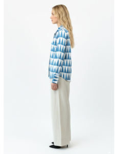 بناطيل أنيقة بخصر عالٍ ونسيج لوريكس منسوج بساق واسعة ومجعدة - Product Image 2