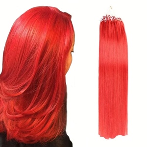 Extensiones de Cabello Humano Natural con Punta Plana de Queratina, Doble Trama, Color Rojo Rubio, Calidad de Salón, Venta al Por Mayor, Proveedor de Cabello con Micro Enlaces - Product Image 4