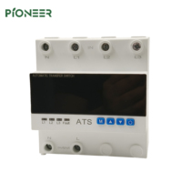 Commutateur de transfert automatique monophasé AC ATS 4P 220V 63A 80A 100A Inverseur à trois alimentations Commutateur de commutation automatique