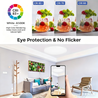 Plafonnier pour salon, design moderne, respectueux des yeux, 18W 30W, lampe de panneau pour chambre à coucher, cuisine, lampe ronde à économie d'énergie, plafonnier LED