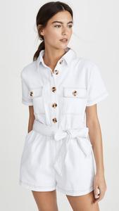 Nuevo diseño <span class=keywords><strong>blanco</strong></span> de manga corta <span class=keywords><strong>mono</strong></span> vendaje simple casuales de las mujeres <span class=keywords><strong>mono</strong></span> - Product Image 2