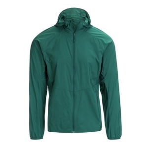Veste coupe-vent anorak pour homme, écologique, respirante, noire unie, personnalisable - Product Image 2