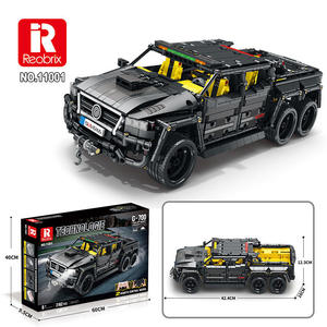 Reobrix 11001 City Technical APP Télécommande Grande <span class=keywords><strong>Voiture</strong></span> 6x6 Modèle MOC Briques en Plastique Jouets Ensembles de Blocs de Construction Cadeau de Fête - Product Image 6