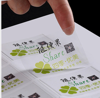 Étiquettes adhésives rondes et rectangulaires transparentes, pièces, étanche, pour emballage de détail, Logo personnalisé