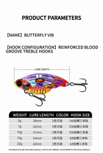 VIB Long-Cast 5g-20g Crankbait stampato 3D in metallo sommerso da pesca con fondo carpa per barca oceanica - Product Image 3