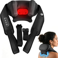 Coussin de massage électrique chauffant Enjoy Master avec moteur de brosse pétrissante pour le cou, les épaules et le corps, contrôle de la minuterie pour le massage
