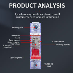 Автоматический выключатель CHRMSHDG DZ47-63 Mini AC MCB, 4.5кА, номинальное напряжение 415В, медный, монтаж на DIN-рейку/защелкивающийся/модульный - Product Image 5