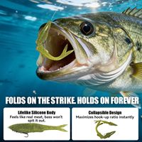 Umpan Lunak Bersambung 10.5g /35g/62g untuk Memancing Ikan Bass, Umpan Swimbait Pra-Rigged untuk Air Tawar & Air Asin