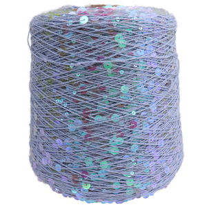 New ZLWXL Brand 3MM+6MM 32s/2 <b>Sequin</b> Blended <b>Yarn</b> High Tenacity Fancy <b>Yarn</b> for Embroidery and Hand Knitting All in Stock - Product Image 1