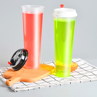 Gobelets en plastique transparent PP jetables personnalisés de haute qualité, Copo De Plastico, gobelets en plastique durables pour milkshake et smoothie