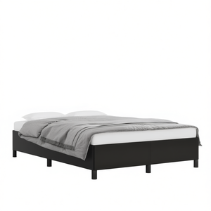 <b>Black</b> Metal Bed <b>Frame</b> Box Spring Minimalist Design Stable Bedroom Furniture - Product Image 1