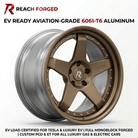 Jantes forgées monobloc à 5 branches certifiées EV Load, à profil profond, couleur bronze, pour Tesla Cybertruck Pick-up électrique