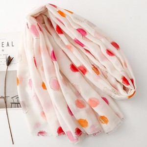 Fancy New Floral Polyester Hijab Scarf Gold Foil Printed Summer Long Multifunction Outdoor Activities - Product Image 3