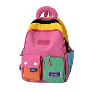 Mochila Casual de Poliéster Desmontable de Gran Capacidad, Ligera y Versátil, con Diseño Color Block y Múltiples Bolsillos, Estilo Moderno, Novedad 2026 - Product Image 1