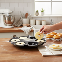 Moule à donuts à 8 trous pour la pâtisserie, outils de cuisson en téflon antiadhésif, résistant à la chaleur, résultats de cuisson excellents, outil de cuisson antiadhésif A