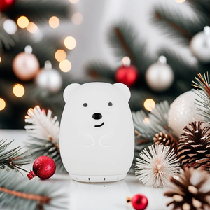 Haut-parleur LED RGB en forme d'ours, rechargeable, avec musique, bruit blanc, robot pour bébé, <span class=keywords><strong>lecteur</strong></span> <span class=keywords><strong>audio</strong></span> à pince, sans fil, batterie 500 mAh - Product Image 1