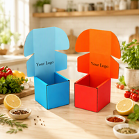 Boîte d'emballage cadeau en carton blanc de luxe personnalisée, réutilisable, écologique, boîte d'expédition pour bougies parfumées, boîte d'expédition orange