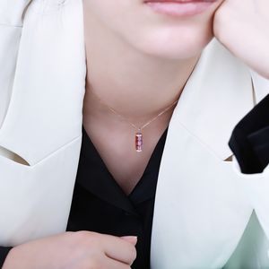 Colgantes de Lujo Personalizados Cristianos de Oro Sólido de 18K con Baño de Rodio, Zafiros Coloridos de Corte Baguette y Diamantes Naturales, Regalo - Product Image 2