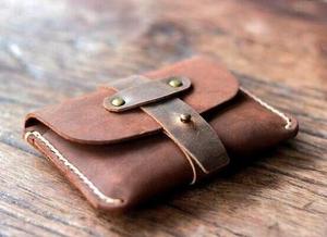 Tarjetero de Cuero Delgado para <span class=keywords><strong>Hombre</strong></span>, Diseño Original Personalizado, Cartera de Cuero Crazy Horse - Product Image 4