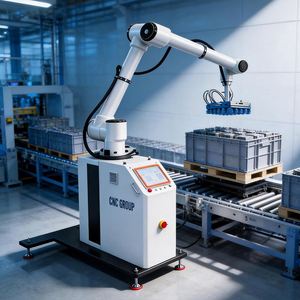 Paletizador Robótico para Cajas/Cartones/Estuches con Dispensador de Palés y Máquina Envolvedora de Palés en Línea - Product Image 1