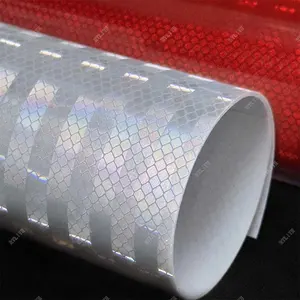 디지털 인쇄 에코 솔벤트 영구 자체 접착 흰색 반사 비닐 롤 배너 도로 표시