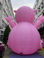 Modèle de dessin animé gonflable de grand chef de porc gonflable attrayant pour la publicité