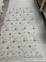 Voile européen Floral Luxe Broderie Voilage Rideau Tissu pour le Salon Textile Maison Broderie Tulle Fenêtre Tissu