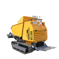 Nouveau Mini-Dumper sur Chenilles Euro 5, Mobile, à Levage Hydraulique et Alimentation Automatique pour le Transport