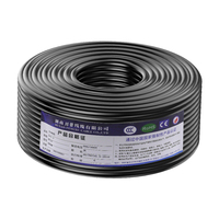 Cable Rvv Flexible de cobre, Cable de alimentación eléctrica, 300V, 500V, 0,75mm, 1mm, 1,5mm, 2,5mm, 2, 3, 4, 5 núcleos, PVC negro, redondo, sólido, desnudo, 200 m/rollo