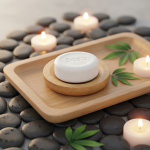 Paquete <span class=keywords><strong>de</strong></span> 2 Jaboneras Modernas <span class=keywords><strong>de</strong></span> Madera Ecológicas, Jabonera Redonda con Drenaje, Jabonera Hecha a Mano para <span class=keywords><strong>Ducha</strong></span> y Baño - Product Image 5