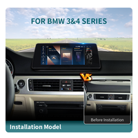Radio Mobil Portabel KLYDE 10.25/12.3" Layar Sentuh IPS Android 13 Amplifier RGB untuk BMW Seri 3/4 F30/F31/F32 2004-2019 GPS