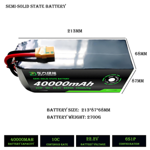 Высокая Плотность 350 Вт/кг 6S 12S 14S беспилотный аккумулятор 40000 мАч 40Ah 23,1 В 46,2 В твердотельные батареи для беспилотного летательного аппарата - Product Image 6