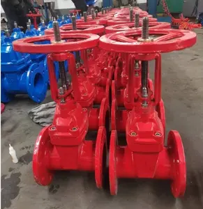 New Type 150LB 125LB Rising Dn40-dn1200 Resilient DI BodyCAWWA Standard Flange Type Fire Gate Valve
