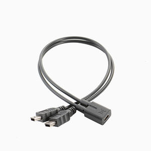 Mini USB 1 hembra a 2 macho convertidor <span class=keywords><strong>Y</strong></span> Splitter Cable 5Pin Cable de carga rápida para uso de cámara - Product Image 2