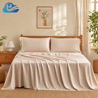 Ensemble de housse de couette en lyocell de bambou de couleur unie, certifié OEKO-TEX, 400TC, soyeux et lisse, taille Queen, 4 pièces, toutes saisons, Cloudland