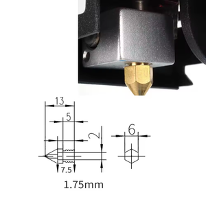 CNC真鍮0.2/0.25/0.3/0.4/ 0.5MM 3Dプリンターノズル押出機ヘッド - Product Image 2