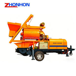 Bomba Mezcladora de Concreto JBS Montada en Remolque para Construcción de Viviendas Rurales Económicas - Product Image 1