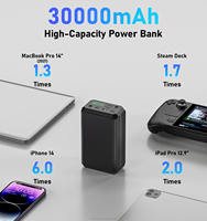 Estación de Carga Portátil para Laptop 2025, Nueva, 130W, Carga Rápida Bidireccional, 100W Tipo-C PD30W, Magnética Inalámbrica, Gran Capacidad 27000mAh USB