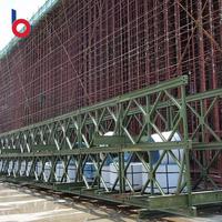 Pont Bailey en acier galvanisé CB100, grade Q345B-Q460C, pont à treillis en acier avec ponton en acier, structure en acier à vendre