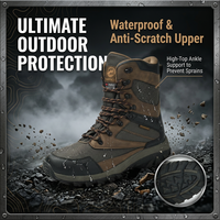 Bottes de neige imperméables et antidérapantes mi-mollet pour hommes, bottes de chasse d'hiver chaudes et respirantes camouflage