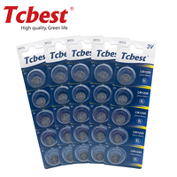 Tcbest - Batería de Botón de Litio No Recargable de 3 V, CR1220, para Mini Relojes, Se Acepta OEM