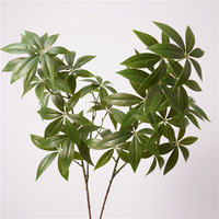 Kunstzijde bloemen ornament kleine geldboom decoratie binnen/buiten woonkamer display langbladige Pittosporum groenplant