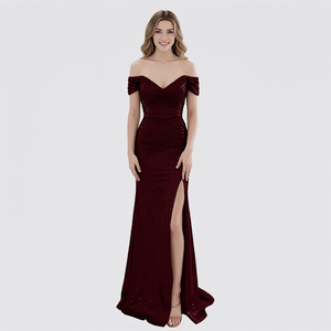 Elegante Abito <span class=keywords><strong>da</strong></span> Ballo Lungo <span class=keywords><strong>da</strong></span> <span class=keywords><strong>Donna</strong></span> con Paillettes e Spacco per Serate Formali, Ballo di Fine Anno e Matrimoni - Product Image 1