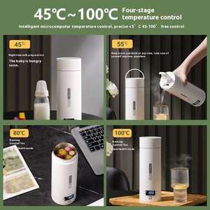 Taza Eléctrica Inteligente para Calentar Agua, Taza Aislante Integrada, Hervidor Portátil de Viaje con Ajuste de Temperatura, Taza Calentadora de 450 ml - Product Image 6