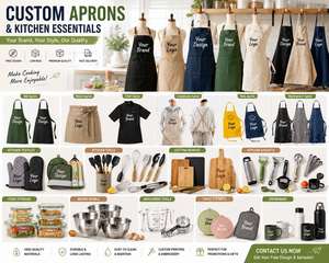 <b>Large</b> Size Waterproof Adjustable Buckle Kitchen Bib Apron Men Women Custom Printed Logo for Cross-Border Cleaning - Product Image 3