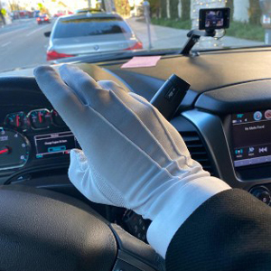 Gants blancs et noirs en coton/nylon pour conducteur automobile, compatibles écran tactile, pour garde d'honneur, cérémonie, anti-impact, thérapie de l'arthrite, marque HMD - Product Image 2