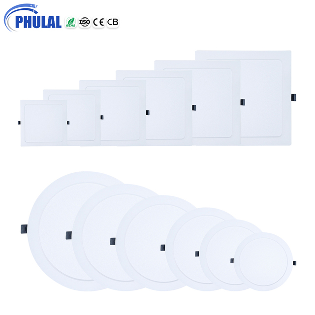 PHULAL Factory Price Round Square 5W-36W LED Slim Linear Recessed Illuminated Plastic LED Panels Light for Indoor Lighting