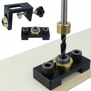 Gabarit de perçage 3-en-1 pour chevilles avec forets, outils de perçage pour le travail du bois - Product Image 3