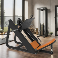 Machine de presse à jambes inclinée à 45 degrés à charge libre pour l'entraînement de la force des muscles des quadricipitres, des fessiers et des ischio-jambiers (partie inférieure du corps)
