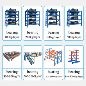 Sistema de estanterías apilables de servicio mediano amarillo personalizado, estanterías de Metal sin pernos, estanterías de almacenamiento para palés de almacén Industrial - Product Image 2